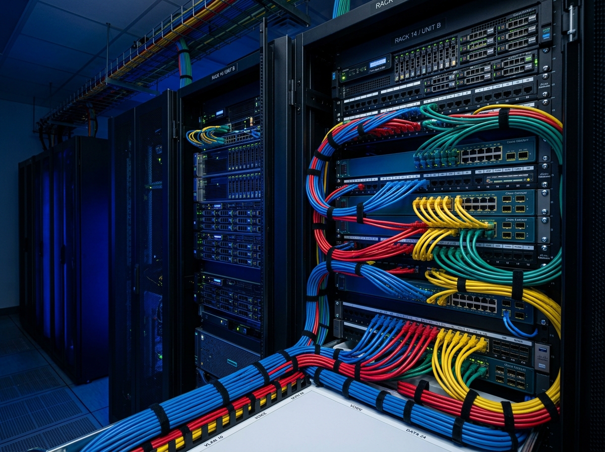 Server racks and network cabling